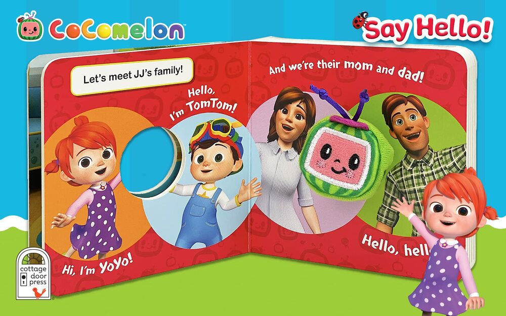 Cocomelon Say Hello! Board Book - Blue Turtle Toys